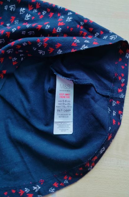 Tričko s vtáčikmi, marks & spencer,110