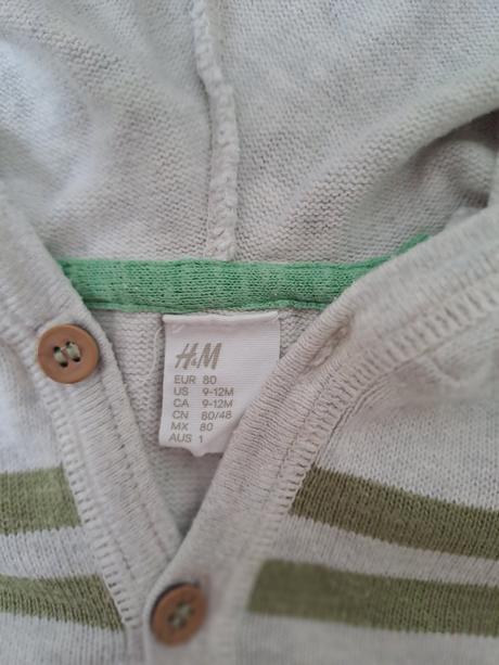 Bavlneny svetrik, h&m,80