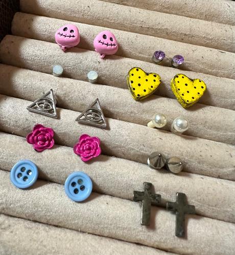 Náušnice 10 párov,