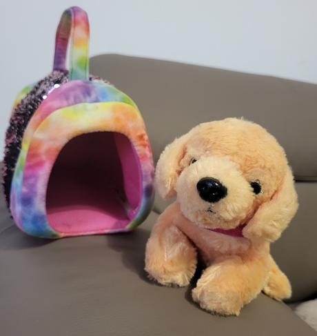 Plyšový psík v taštičke baby kiddo, 