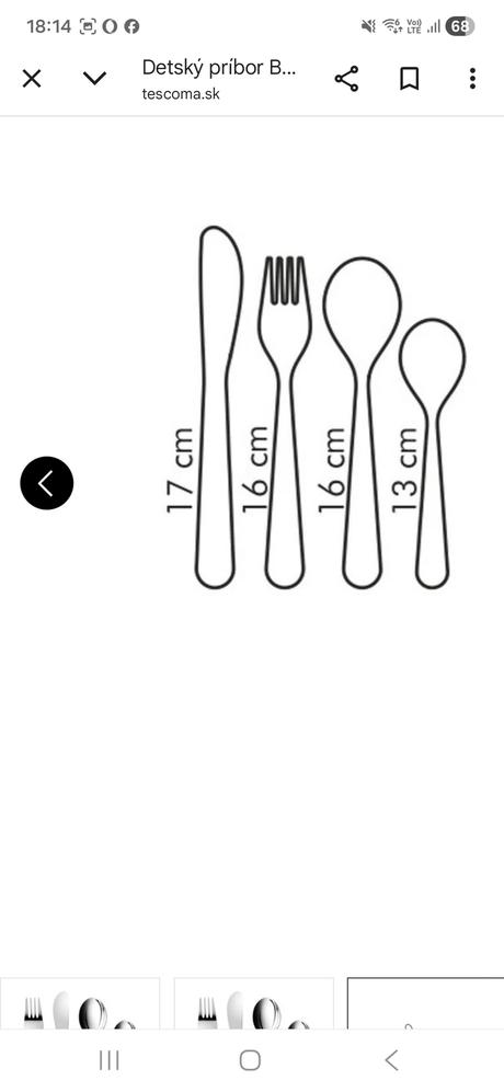 Detský príbor tescoma, 