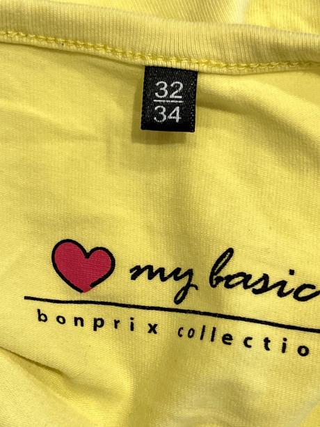 Dámske tričko žlté (32-34), bonprix,xs