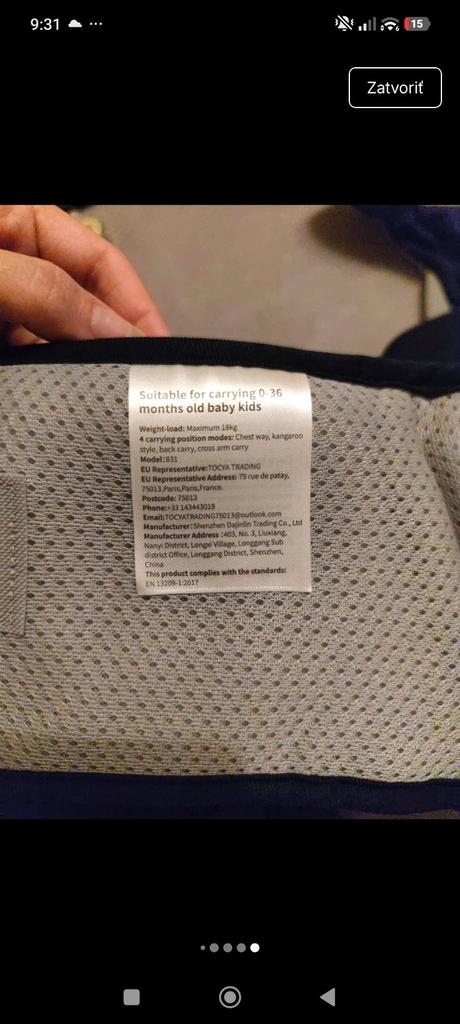 Ergonomický nosič, 