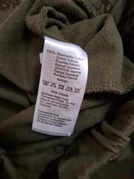Maskáčové tepláky s flitrami na vreckách 44/46, bonprix,44