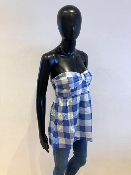 Dámska modro-biela kockovaná košeľa (s), terranova,s