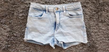 Rifľové šortky č.134, h&m,134