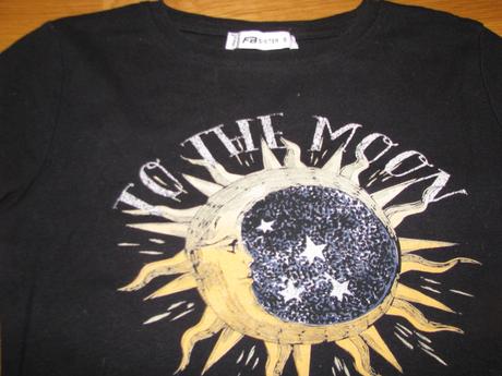 Fb sister cierne tričko s mesiacom vel. xs/s, xs