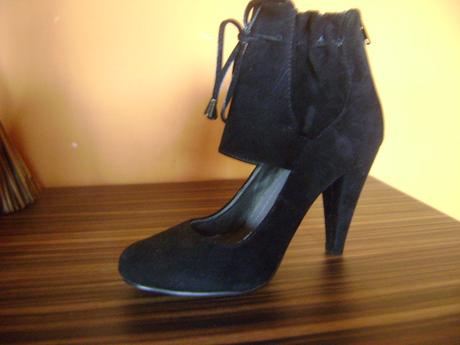 Čierné semiš kotníčky,36, 36