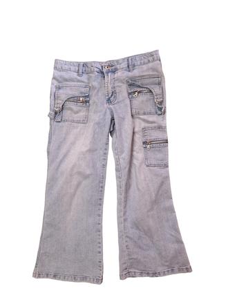 Dámske rifľové trištvrťáky, xl