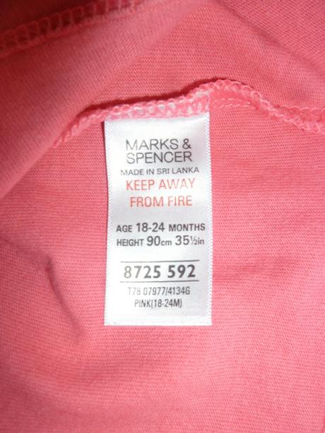 Tricko s nadpisom na 2 roky, marks & spencer,92