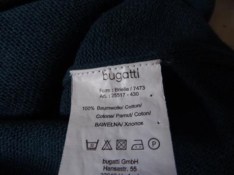 Bavlnený športový svetrík bugatti, m