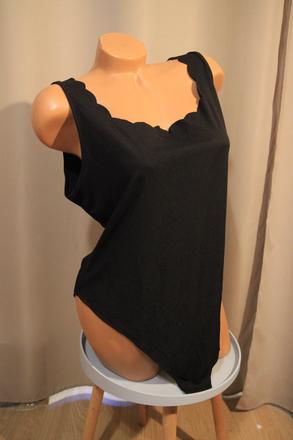 Čierny elegantný body top, xl, xl