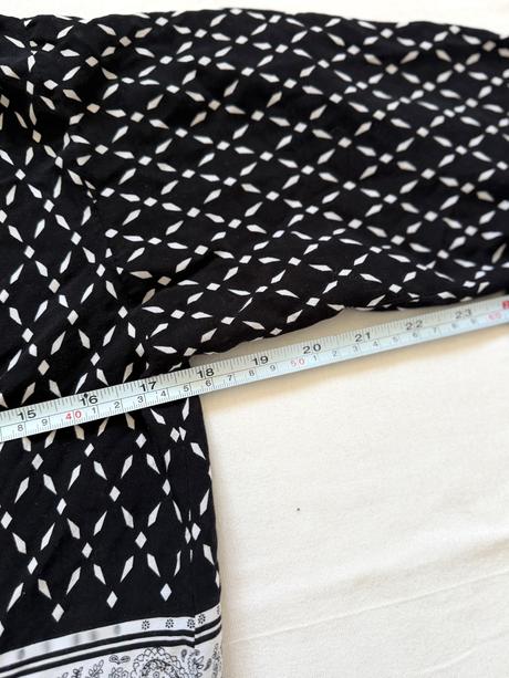 Čiernobiele kimono so strapcami, prešívané,, h&m,s