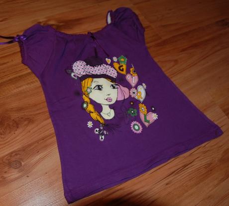 Triko s dievčatkom, h&m,134