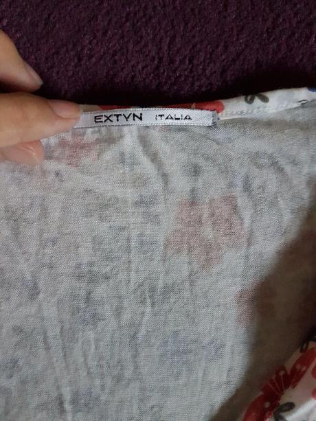 Biele viskózové šatky s kvietočkami vel.m, m