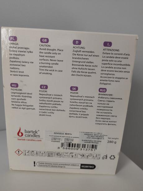 Ozdobná sviečka - levanduľa, 