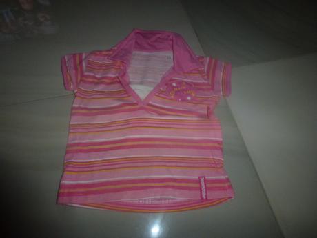 Pásikavé tričko s golierikom, 92