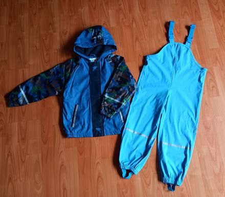 Bunda, nohavice do dažďa veľ. 110/116, lupilu,116