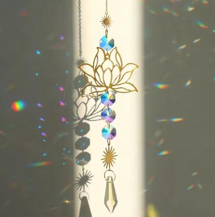 Lapač slnečných lúčov lotos - strieborný, 