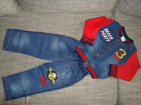 Riflova bundicka a nohavice suprava, 98