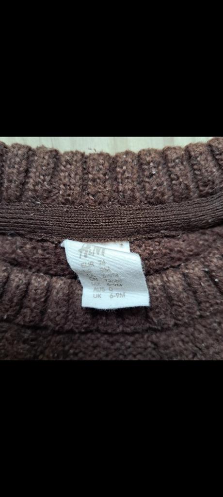 Hnedý svetrík, h&m,74