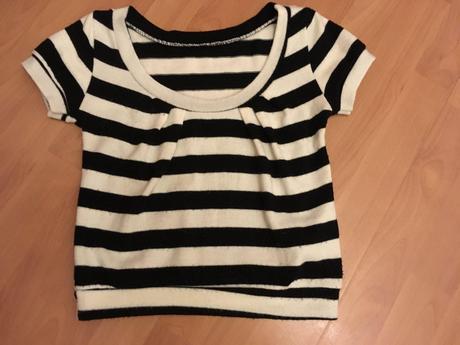 Pásikavé bielo čierne tričko, xs