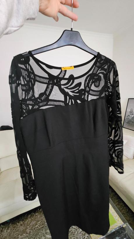 Šaty puzdrové s krajkou, h&m,m