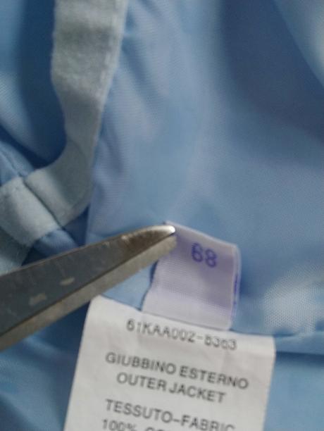 Prechodná nepremokavá modrá bundička, bimbus, 68