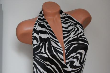 Prekrížený zebrovaný top orsay xs/s, xs