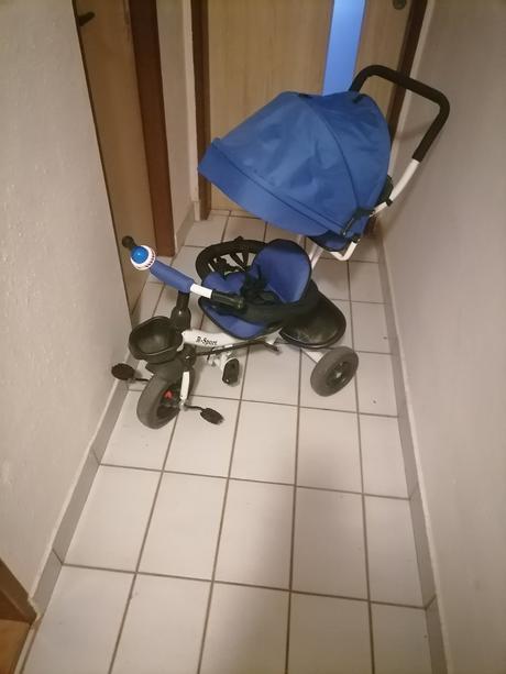 Detská modrá trojkolka, r-sport