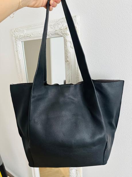 Zara čierna shopper bag, zara