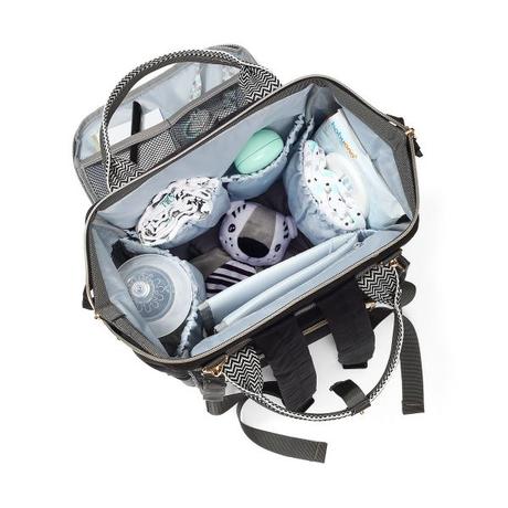 Aška prebaľovacia/batoh oslo style čierna, babyono