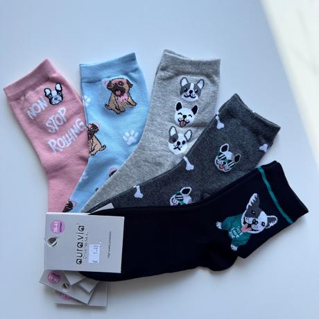 Dámske ponožky so psíkmi nzp9681, 38 / 39 / 40