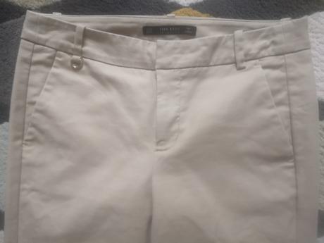 Zara bezove chinos nohavice, zara,34