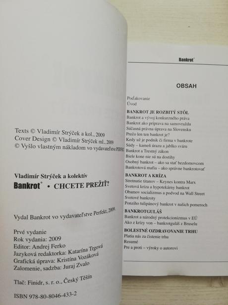 Bankrot chcete prežiť - vladimír strýček a kol., 