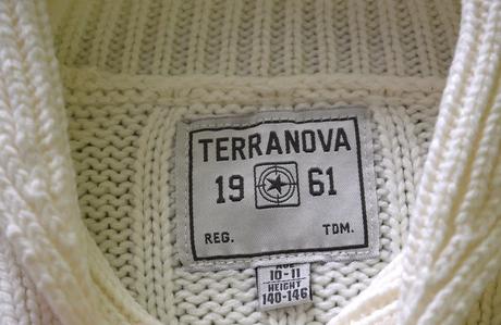 Krásny biely dievčenský pulóver, terranova,140