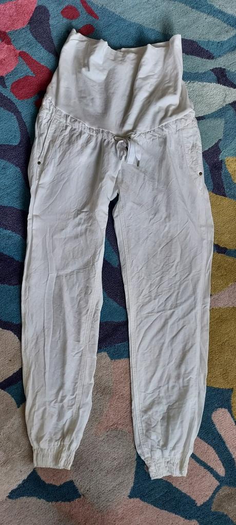 Bezchybne tehotenské ľanové nohavice h&m, veľ. 40, h&m,40