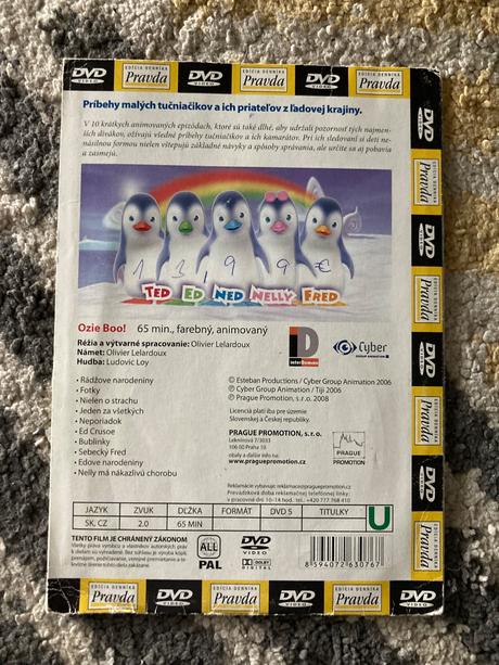 Dvd pinocchio, lolek a bolek, ozie boo, 