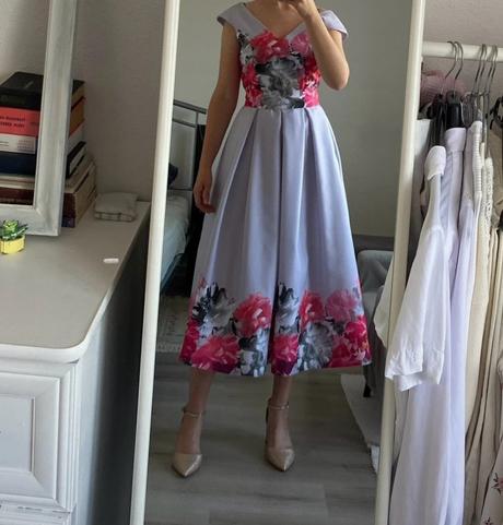 Dámske spoločenské midi áčkové šaty xs/  s, s