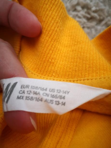 Mikina crop top, h&m,158