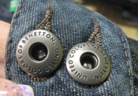 Značková riflova suknička-nádherna, benetton,l