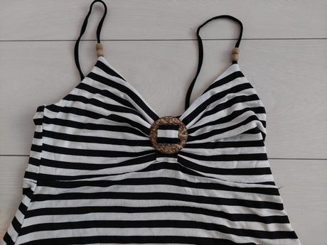 Pásikové tričko na ramienka m/l, m