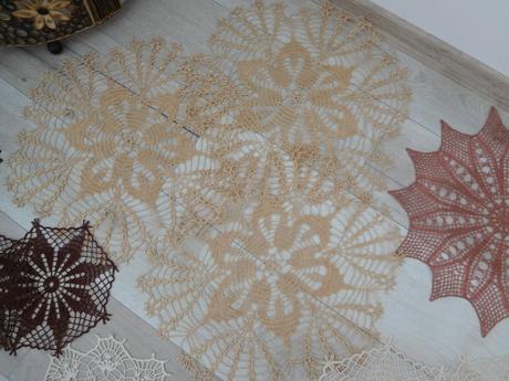 Háčkované dečky do hneda, 