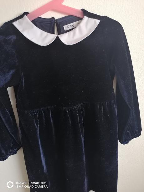 Velúrové šaty s golierom, sinsay,104