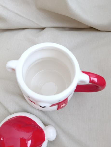 Vianočný hrnček s pokrievkou, 