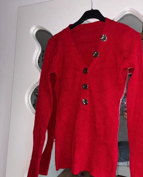 Červený svetrík s/m, s
