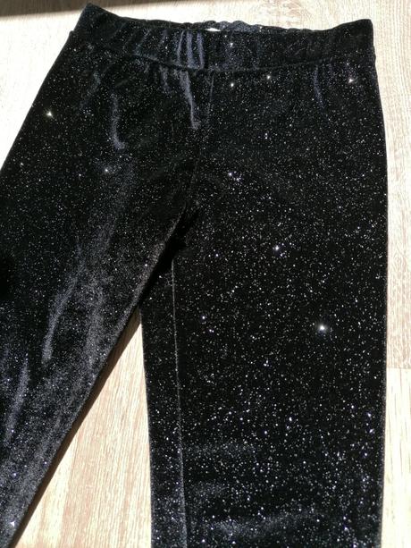 Legíny semišové s trblietkami, pepco,128