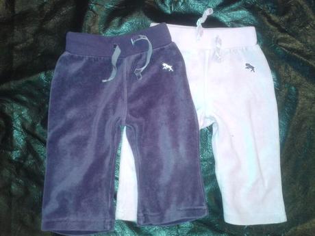 2x tepláčky, h&m,74