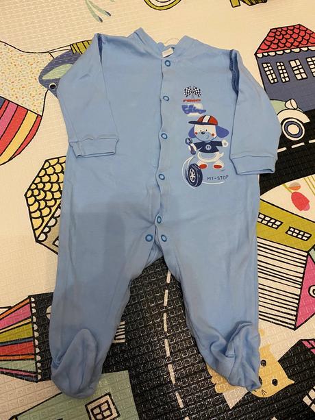 Bavlnené pyžamo overal celozapínacie, 74