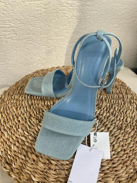 Riflové sandálky, bershka,36